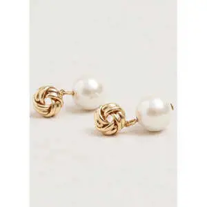 Phase Eight Pearl And Knot Drop Earrings